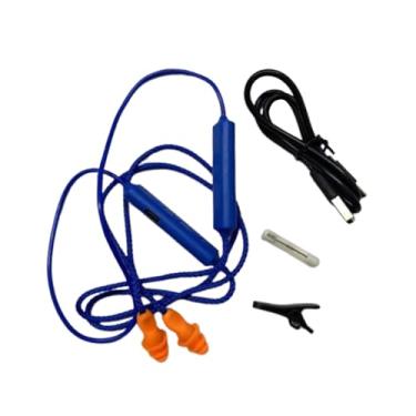 Imagem de NonMiFyR Fones de Ouvido Intra-auriculares Fones de Ouvido USB Tipo C com Cancelamento de Ruído Universal Fones de Ouvido para Treinamento em Informática, azul