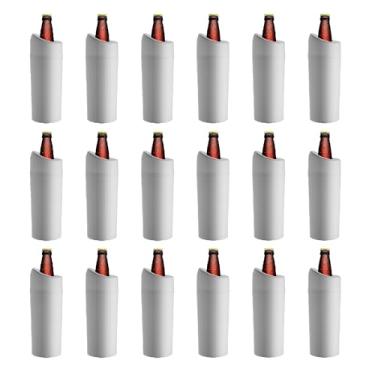 Imagem de Porta Garrafa Térmico Para Cerveja Litrão 1l Kit 18pçs (BRANCO)