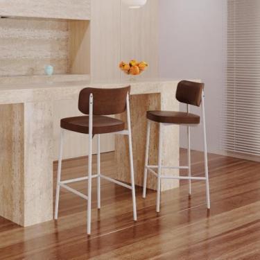 Imagem de Banqueta Alta Alloa Courino Whisky Est.branca