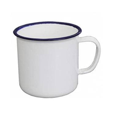 Imagem de WYUYIWH Copo de água estilo retrô caneca de água multiuso esmalte base antiderrapante caneca de bebida copo de leite para casa escritório copos presentes (cor: preto)