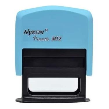 Imagem de Carimbo Automático Nykon 302 Azul Bebê