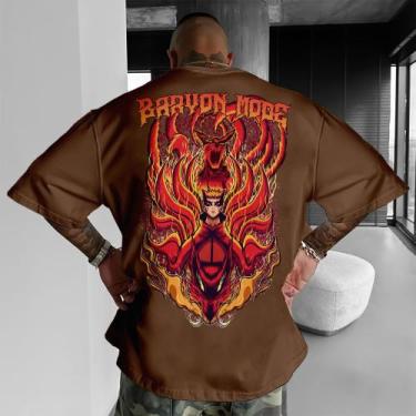 Imagem de Camiseta Naruto Kurama Kyuubi Konoha Treino Gym Academia - Fábrica, Ma