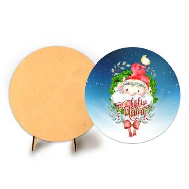 Imagem de Painel Redondo C Elastico 50cm Natal e Suporte MDF - Fadrix, NAT068