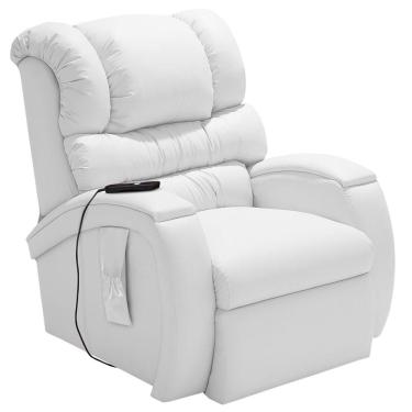 Imagem de Poltrona do Papai Reclinável Elétrica com Controle Biorne F05 Corano Branco - Lyam Decor