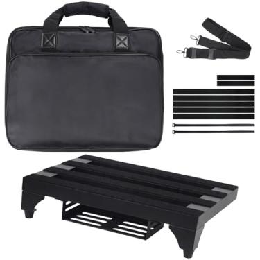 Imagem de SOYAN Pedal de guitarra super leve de 1 kg, 35,5 x 27 cm, pedaleira de liga de alumínio com suporte de fonte de alimentação