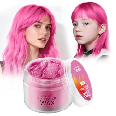 Imagem de Magic Master Keratin Cera De Coloração Capilar Temporária, Tintura Cabelo Para Modelagem Natural Tratada, Creme Em Gel Instantâneo Crianças, 3,4 Fl Oz, Presentes Meninas, Festa, Cosplay, Infantil (R
