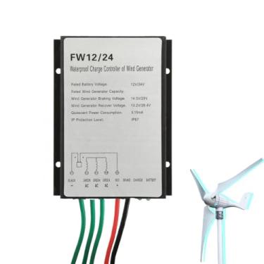 Imagem de AISINILALAO Controlador MPPT Eólico 6000W-12000W 12V 24V Automático 48V IP67 à Prova de Água Controlador de Carga Eólica para Gerador de Turbina Eólica Energia Renovável Fora da Rede,24v