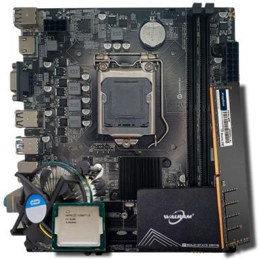 Imagem de Kit Placa Mãe H110 Com Cooler 1151, Processador i3-6100, Memória RAM 8