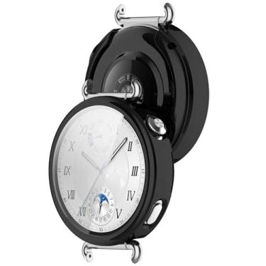 Imagem de LOKEKE Capa protetora compatível com Huawei Watch GT 6 de 41 mm, capa protetora de TPU de cobertura total compatível com Huawei Watch GT 6 de 41 mm (preto)