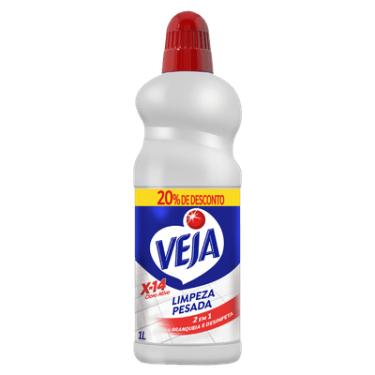 Imagem de LIMPADOR E DESINFETANTE LIMPEZA PESADA PARA USO GERAL CLORO ATIVO VEJA X-14 FRASCO 1L GRÁTIS 20% DE DESCONTO