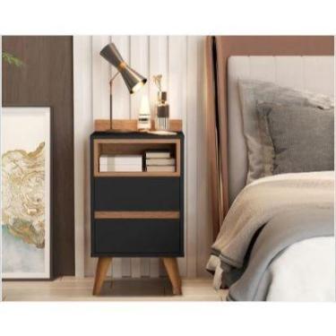 Imagem de Mesa De Cabeceira Quarto Criado Pequeno - Preto - Cal Móveis