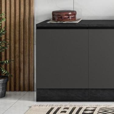 Imagem de Balcao Com Tampo 1 Porta 58 Cm 12539 Etti Grafite Pln - MILANI MOVELAR