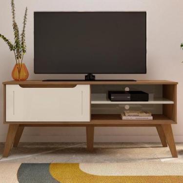 Imagem de Rack Bancada Para Tv 60 Pol 134 Cm 4710 Cinamomo Off White Arly - MILA