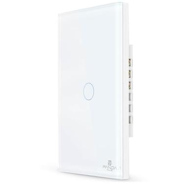 Imagem de Interruptor Inteligente Touch 1 Botão 4x2 Alexa Google Wifi Smartlife Tuya Panda Plus Controle de Voz Bivolt Automação (Branco)