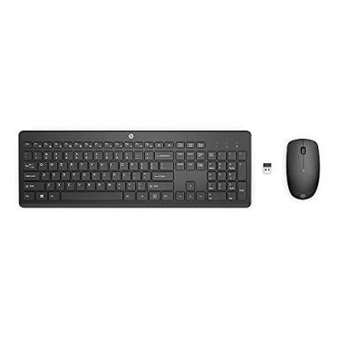 Imagem de Combo Teclado e Mouse HP sem fio 230 18H24AA#AC4 Conexão wireless Mouse ambidestro Teclado Layout PT-BR e Design das teclas: Chiclete, formato silencioso, Preto
