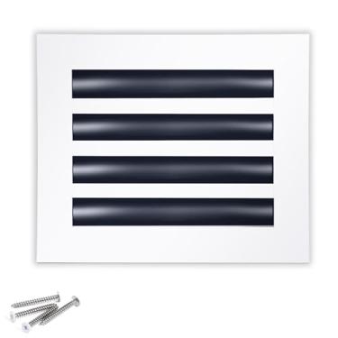 Imagem de Capa de ventilação AC moderna 10x8 – Grade decorativa para registro de saída de ar, difusor de ranhura linear, fluxo de ar ajustável, operação silenciosa, tampa de ventilação HVAC para teto, parede e