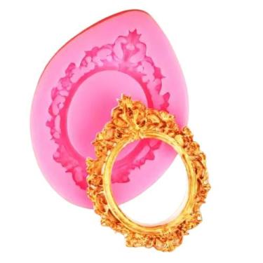 Imagem de Molde Silicone Espelho Moldura Quadro Castelo Princesa Foto - Luyke