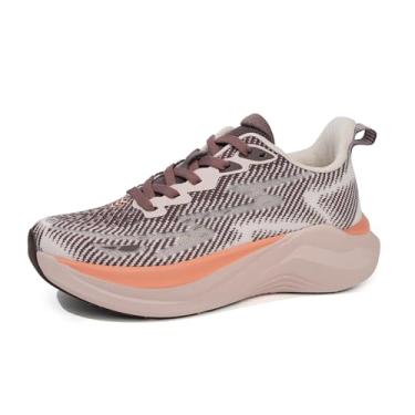 Imagem de Hawkwell Tênis feminino Cloud Zero Active para amamentação almofadado, respirável, tênis, caminhada, academia, trabalho médico, Marrom, 35