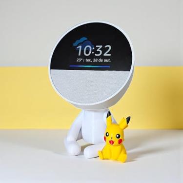 Imagem de Suporte Alexa Echo SPOT. Robert PIKACHUS - Presente, decoração criativa, música, som, stand de mesa Amazon
