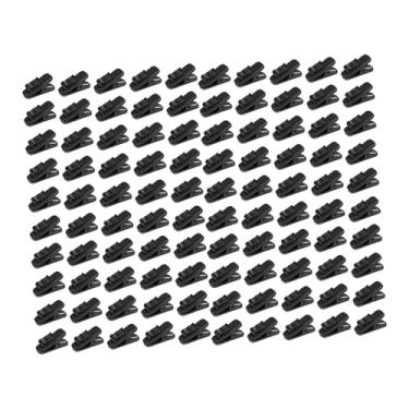 Imagem de Generic 100x Clipes para Fio de Fone de Ouvido Grampos de Substituição Pequeno Universal Preto Suporte de Cabo de Fone de Ouvido para Roupas, Style C