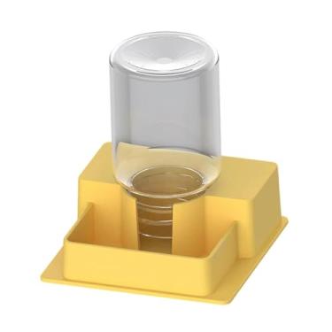 Imagem de Generic Bebedouro automático para répteis com bebedouro, fácil de limpar, suprimentos para animais de estimação, dispensador de água, alimentador para dragões, Amarelo