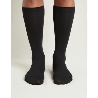 Imagem de Meia Curta Masculina 3/4 Kendall Média Compressão Preto P