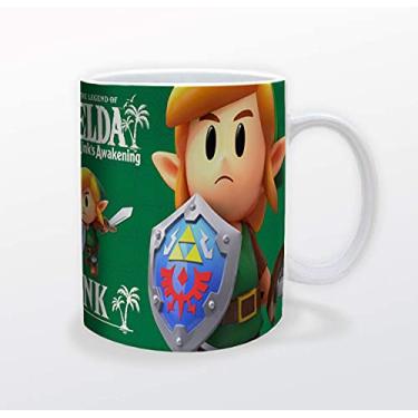 Imagem de Pyramid America Zelda LA - Caneca Link - Copo de cerâmica exclusivo de 325 ml para bebedores de café, cacau e chá - Resistente a lascas e impressa em ambos os lados