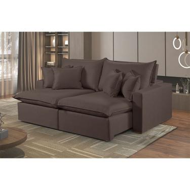 Imagem de Sofa Retratil e Reclinavel 3 Lugares M-196 2,30m Molas Ensacadas Pillow Top Almofadas Estofados Martins