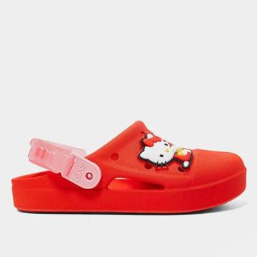 Imagem de Babuche Infantil Grendene Hello Kitty Fun Menina, Vermelho, Rosa, 31
