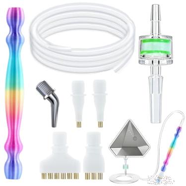 Imagem de Kit de substituição de caneta de pintura de diamante a vácuo, caneta de diamante de parafuso com tubo de silicone e filtros e multiplacers (1/3/6/cabeças de cotovelo) para a maioria das canetas a