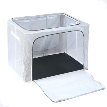 Imagem de Caixa Cesto Saco Organizador Multiuso Edredon Cobertor Roupa Zíper 50 x 40 x 33 cm Grande