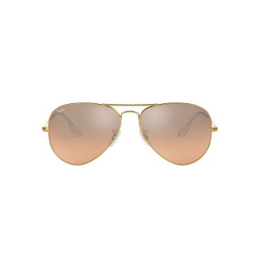 Imagem de Óculos de Sol Ray-Ban Aviator Large Metal 0RB3025 001/3E Tam 62 / Ouro - Lentes Rosa Gradiente
