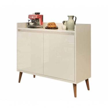 Imagem de Buffet Aparador Retrô Delux 2 Portas Off White - Moveisaqui