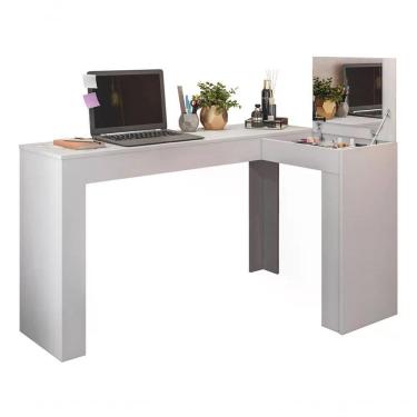 Imagem de Penteadeira Escrivaninha Branco Com Espelho St Plus Branco