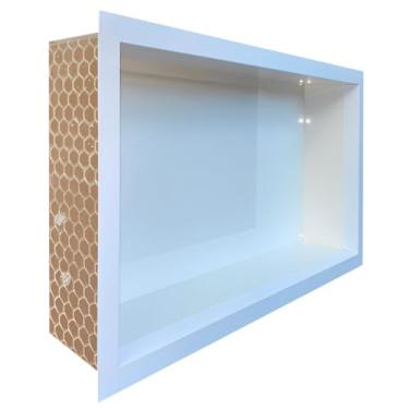 Imagem de Nicho De Porcelanato Branco Para Banheiro 60x32cm