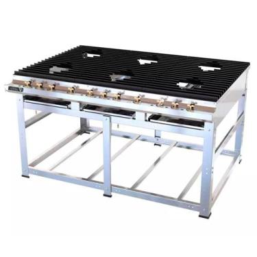 Imagem de Fogão industrial 6 Bocas 3 Duplas Venâncio Nova Era com Espera Forno N