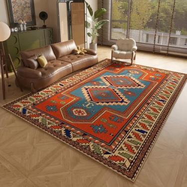 Imagem de Tapetes para sala de estar, vestiário, decoração de quarto americana, retrô, lavável, tapete macio para estudo (200x250 cm/A)