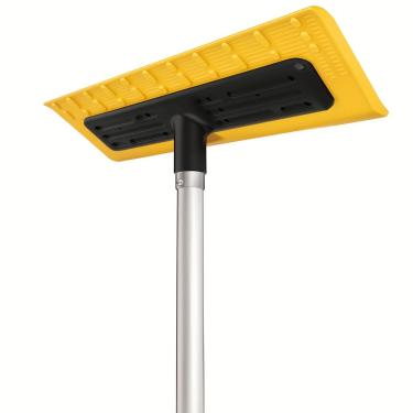 Imagem de Leanaco Never-Scratch Snowbuster | Ancinho De Neve Para Telhado De 12 Pés | Ferramenta De Remoção De Neve Com Almofada De Espuma Macia Eva | Pá Ajustável Sem Arranhões | Design De Empurrar/Puxar Em