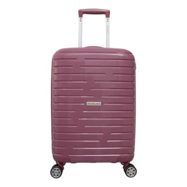 Imagem de Mala De Bordo Executiva Com Rodinha, Polipropileno, Aprovada Pela ANAC (Rosa/Listras)