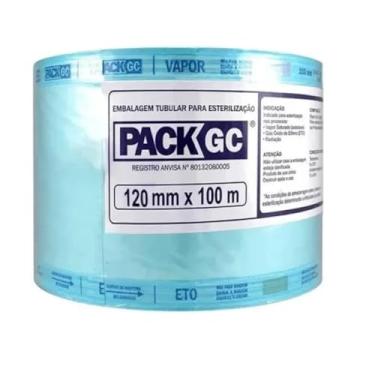 Imagem de Rolo para Esterilização em Autoclave, 12 cm x 100 m, Papel Grau para Alicate e Instrumentos