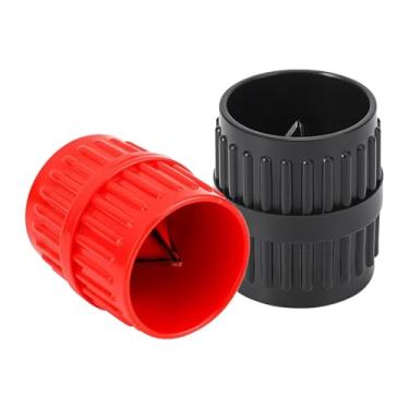 Imagem de 2 ferramentas de rebarbação de tubos de metal/plástico, limpeza de alargador, cabo de ferramenta de rebarbação, ferramenta de chanfragem, ferramenta de tubo de chanfragem, tubo de alumínio de cobre