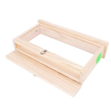 Imagem de RiToEasysports Caixa de Criação de Abelhas Com Painéis Transparentes de 2 Lados, Caixa de Apicultura de Madeira Ventilada para Criação de Ninhada de Armazenamento de Mel, Colmeia de Observação