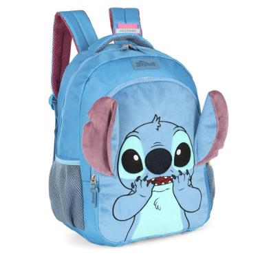 Imagem de Mochila Lilo Stitch Costa Bolsa Infantil Menina Escolar Azul