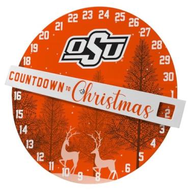 Imagem de Pegasus Sports NCAA Decoração de parede de contagem regressiva para o Natal - 31 cm, cores do time (Oklahoma State Cowboys)