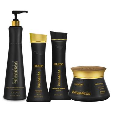 Imagem de Mutari kit progress 4 itens redutor + shampoo + mascara + creme