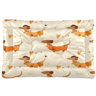 Imagem de SEHANY Cama de Halloween para cachorrinhos e gatos com fundo antiderrapante, cama de canil, colchão macio para animais de estimação, lavável para cães pequenos, médios e grandes, gatos, 61 x 45 cm