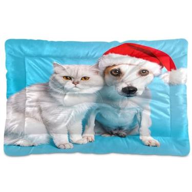Imagem de SEHANY Cama de Natal para cães e gatos, cama de gato com fundo antiderrapante, caixa de canil, colchão macio para animais de estimação, lavável, almofada de cama para cães pequenos, médios e grandes