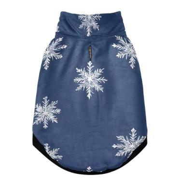 Imagem de SEHANY Casaco de Natal Flocos de Neve para Cães Pequenos, Super Quente À Prova de Vento, Jaqueta de Inverno Macia e Confortável para Clima de Neve Fria com Orifício de Coleira para Animais de