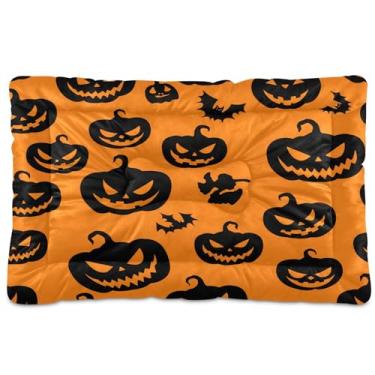 Imagem de SEHANY Cama de Halloween Pumpkins para cães e gatos com fundo antiderrapante, cama de canil, colchão macio para animais de estimação, lavável para cães pequenos, médios e grandes, gatos, 61 x 45 cm