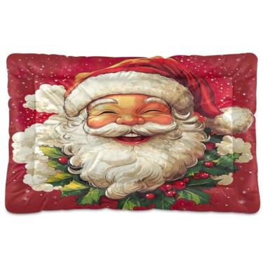 Imagem de SEHANY Cama de Natal para cães e gatos com fundo antiderrapante, cama de canil, colchão macio para animais de estimação, lavável para cães pequenos, médios e grandes, gatos, 45,7 x 61 cm